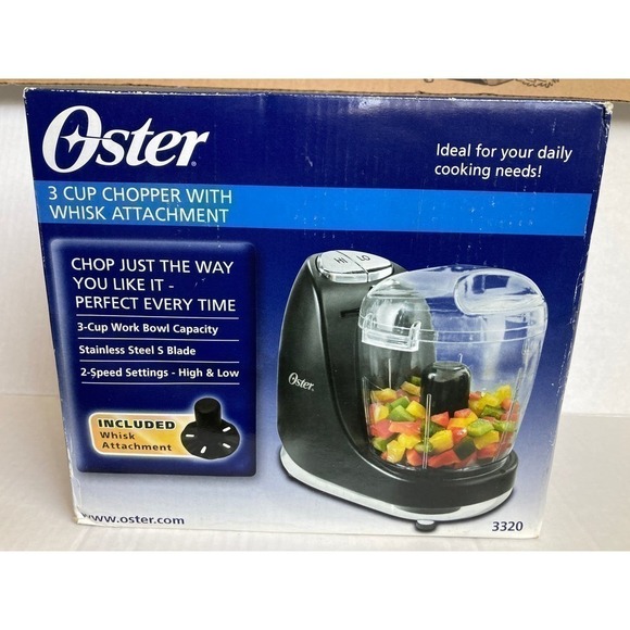 Oster Mini  3 Cup Black Mini Food Chopper with Whisk attachment Open Box - Picture 7 of 15